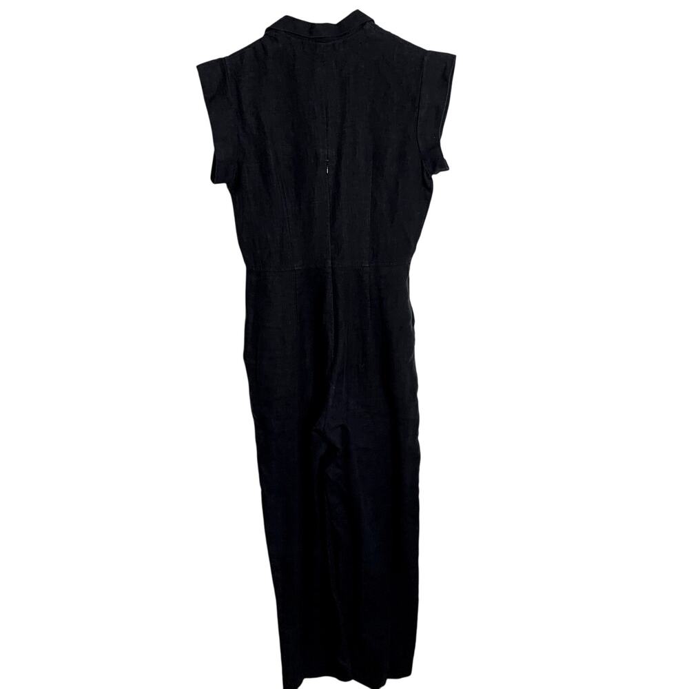 Christy Dawn Phoebe Jumper Noir Linen Black Jumpsuit Womens Small - Picture 5 of 16